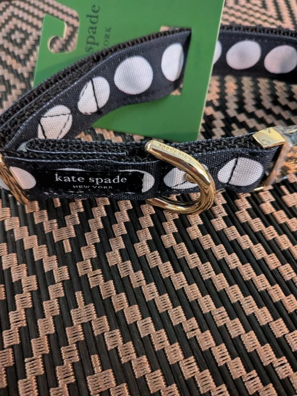 Kate Spade Art Dot Dog Pet Collar M/L NEW